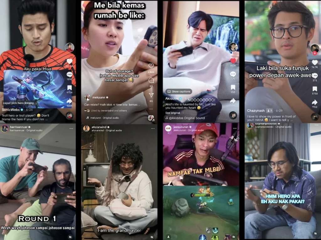 influencer content created for mobile legends (moonton)